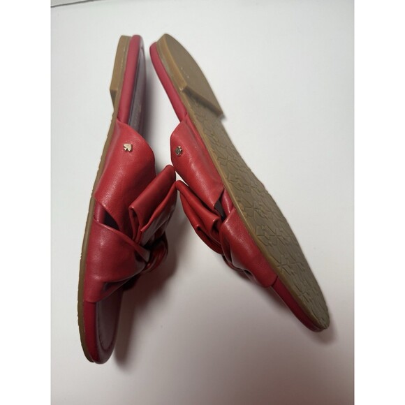 Kate Spade Marcella Leather Knotted Slip On Sandal In Red Sz 6 New - Picture 4 of 9